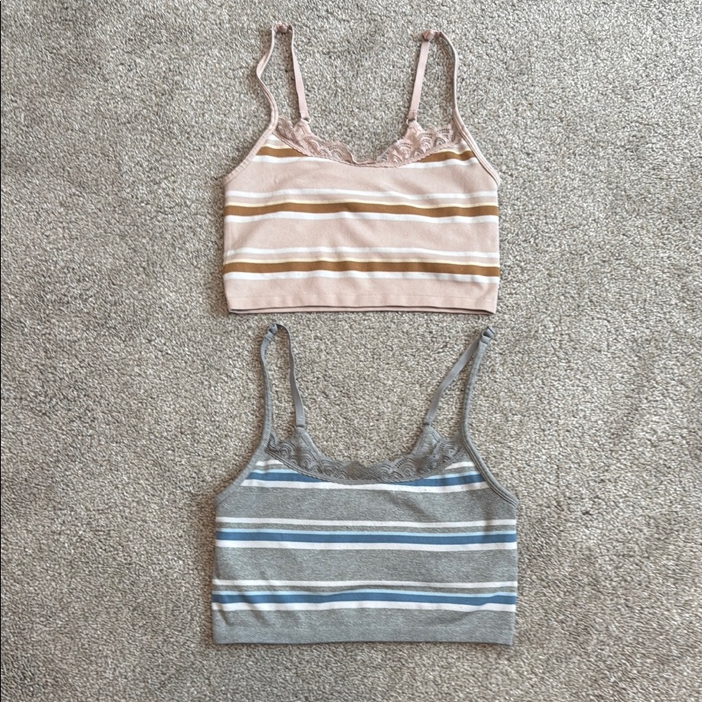 Aerie Set of 2 Lace Bra Tanks